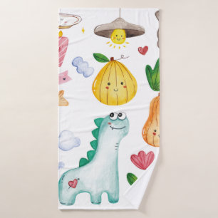 Aquarelle kawaii doodles isolés sur fond blanc