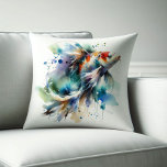 Aquarelle Koi Coussins de poissons<br><div class="desc">Élevez votre décor de maison avec l'élégance sereine de nos oreillers de koi aquarelle jettent, avec des oeuvres d'art vibrantes et méticuleusement artisanales de poissons koi gracieux dans les tons orange, rouge, bleu, vert et blanc. Symbolisant la bonne fortune et la beauté, ce coussin saisit l'essence de ces créatures majestueuses...</div>