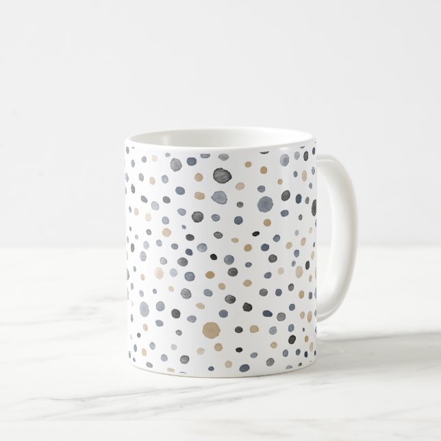Aquarelle Lars Confetti Points Mug Classique (Devant droit)