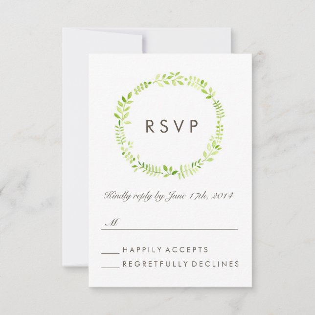 Aquarelle Laurel RSVP (Devant)