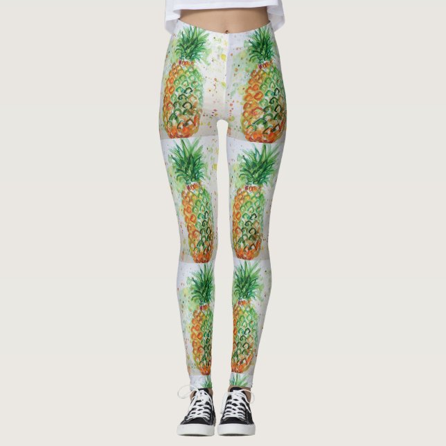 Aquarelle Leggings ananas (Devant)