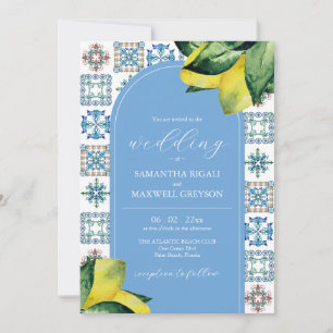 Aquarelle Lemon Mariage Italien Invitations