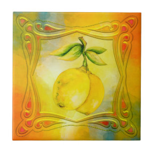 Aquarelle Lemons céramique italienne Carreaux