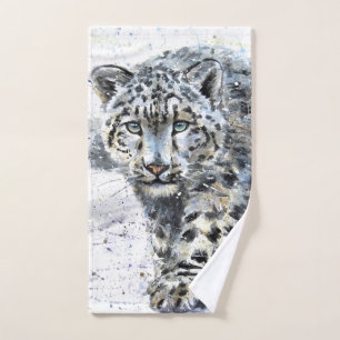 Aquarelle léopard des neiges