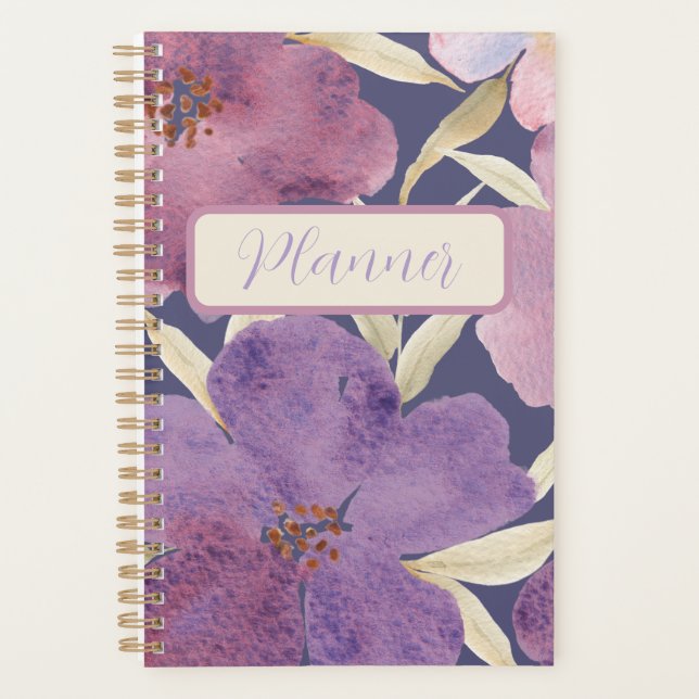 Aquarelle Lilas en violet Arrière - plan (Devant)