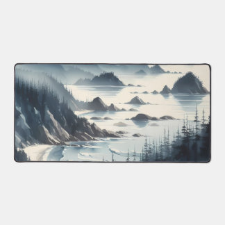 Aquarelle Littoral accidenté