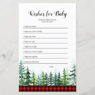 Aquarelle Lumberjack Voeux pour Baby Game