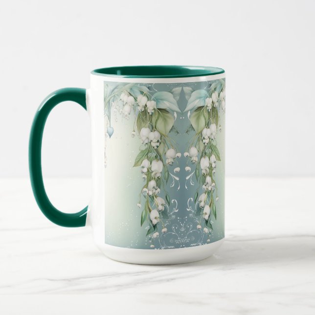 Aquarelle Lys de la Vallée Coffee Mug (Gauche)
