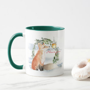 Aquarelle magique Fox _ I Love You mug