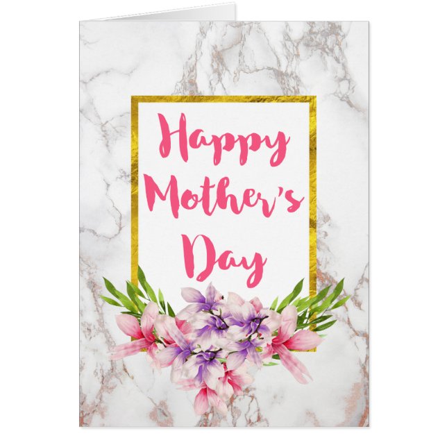 Aquarelle Magnolias sur la Fête des Mères de Marbr (Devant)