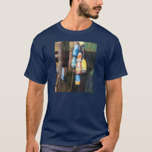 Aquarelle Maine Homard Buoy Coastal Blue T-Shirt