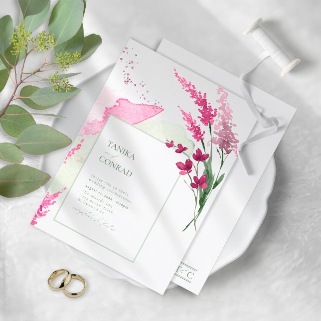 Aquarelle Mariage fleur sauvage Fuchsia ID954 (Créateur téléchargé)