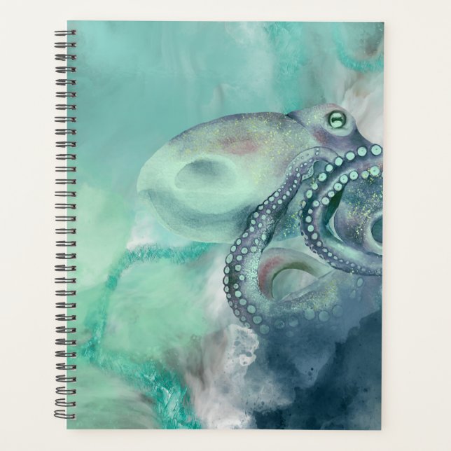 Aquarelle marine Aqua Ocean Octopus (Devant)