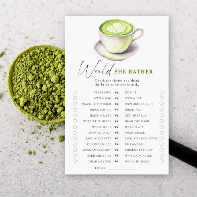 Aquarelle matcha Elle préférerait jouer (Créateur téléchargé)