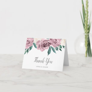 Aquarelle Mauve Rose Merci Floral