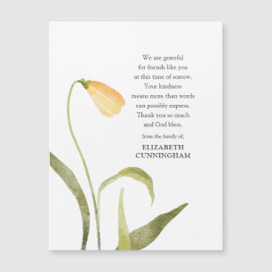 Aquarelle Memorial Floral Botanical Modern Chic