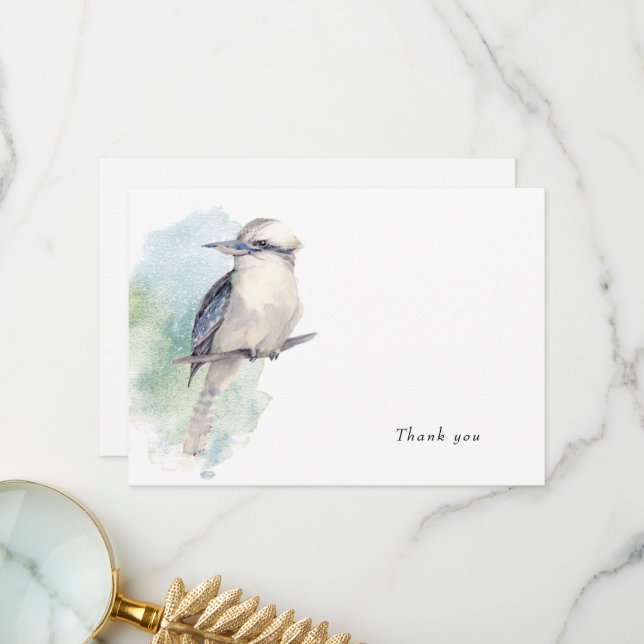 Aquarelle Merci de mémoire d'amour pour les oiseau (Devant/Arrière en situation)