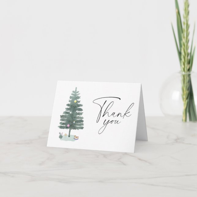 Aquarelle Merci de Noël (Devant)