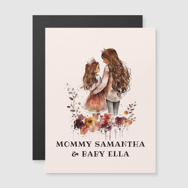 Aquarelle mère et fille (1) (Devant / Derrière)