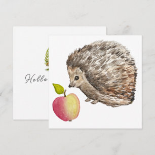 Aquarelle mignon hérisson et oreiller à lancer de