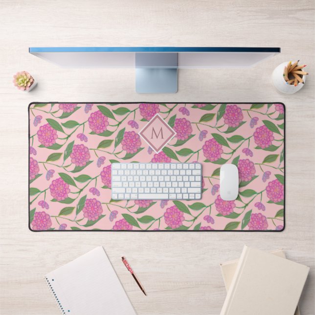 Aquarelle mignonne Liberty Floral Motif Fille Rose (Bureau 1)
