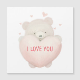 Aquarelle Mignonne Ours En Teddy Avec Coeur - JE V