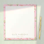 Aquarelle mignonne Pink Floral Motif Bloc-notes<br><div class="desc">Délicat motif floral arrière - plan.. Pour plus de matériel marketing de mise en correspondance,  de conception personnalisée ou de demande de logo,  veuillez me contacter à maurareed.designs@gmail.com et je répondrai dans les 24 heures. Pour l'expédition,  les demandes de stock de carte et les prix contactez Zazzle directement.</div>
