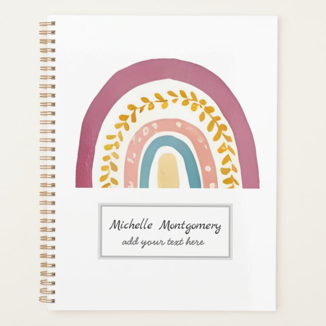 Aquarelle moderne Boho Rainbow Custom (Devant)