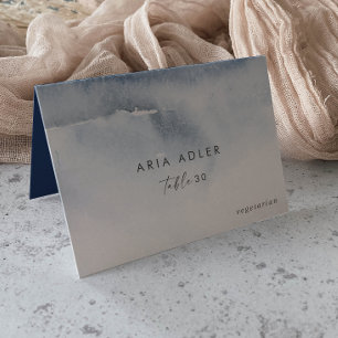Aquarelle moderne Cartes Mariages bleues