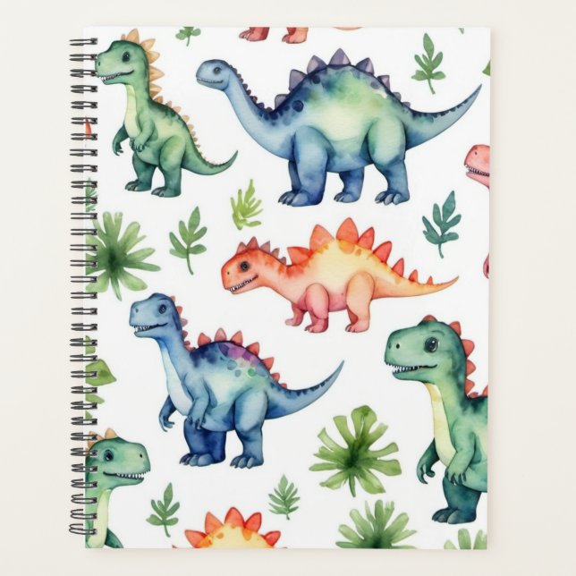 Aquarelle moderne Cute Dinosaur Motif 2025 (Devant)