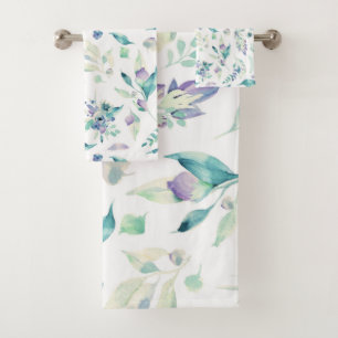 Aquarelle moderne de lavande de vert de jade