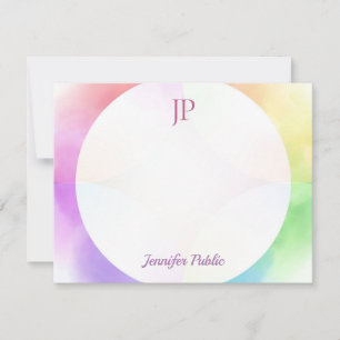 Aquarelle moderne Élégant Modèle Script Monogramme