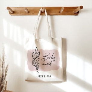 Aquarelle moderne Floral Blush Bridesmaid Sac four