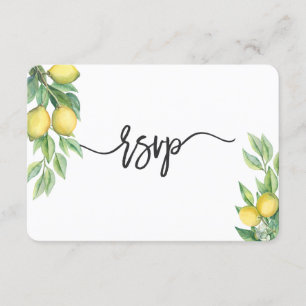 Aquarelle moderne Lemon Mariage tropical RSVP