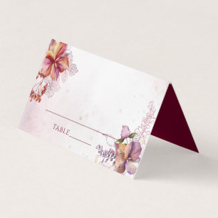 Aquarelle moderne Marsala Fall Bouquet Mariage