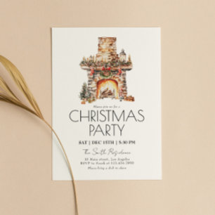 Aquarelle moderne Noël Fête Invitation