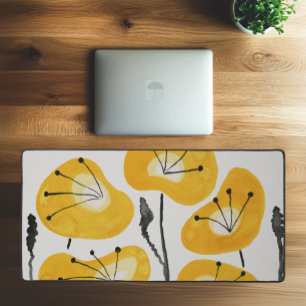 Aquarelle moderne Poppies Jaunes Style tendance