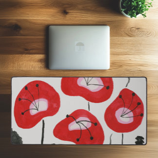 Aquarelle moderne Poppies rouges élégant tendance