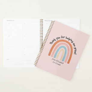 Aquarelle moderne Rainbow Teacher Merci