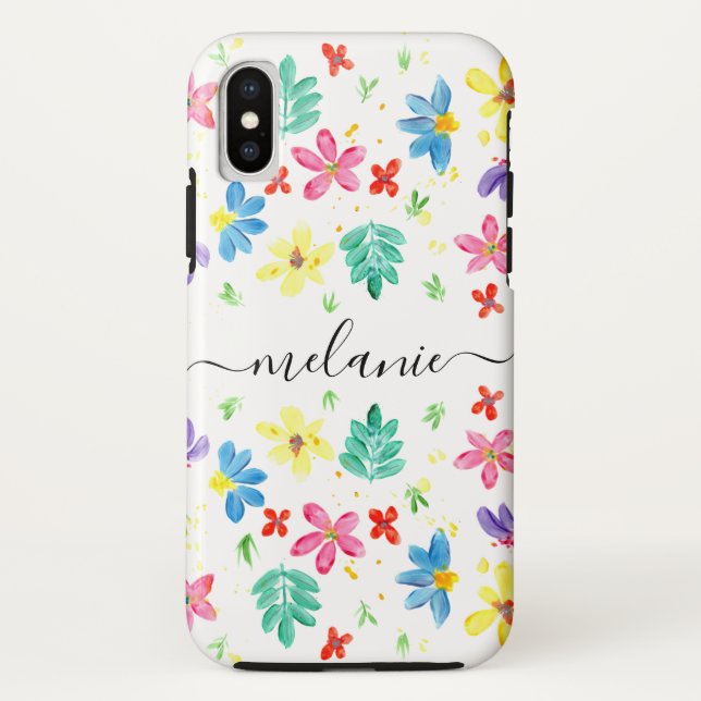 Aquarelle moderne tendance coques iphone de pomme  (Dos)