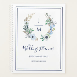 Aquarelle Monogramme Floral Mariage