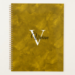 Aquarelle Monogramme Nom Planificateur