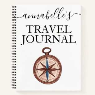 Aquarelle Monogramme Travel Journal Carnet