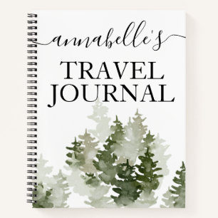 Aquarelle Monogramme Travel Journal Carnet