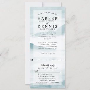 aquarelle montagnes turquoises invitation w rsvp
