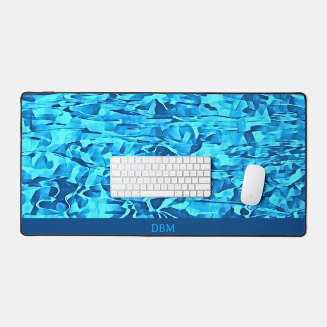Aquarelle Motif bleu tendance Abstraite (Clavier et souris)