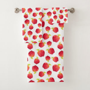 Aquarelle Motif de pomme rouge