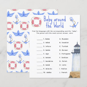 Aquarelle nautique - bébé autour du monde jeu