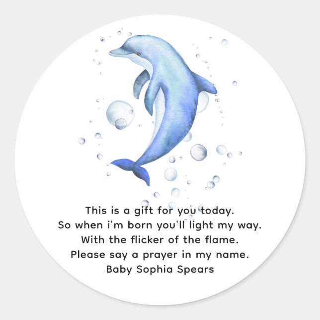 Aquarelle nautique - étiquette de la chandelle (Devant)