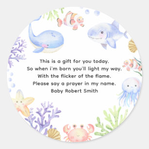 Aquarelle nautique - étiquette de la chandelle